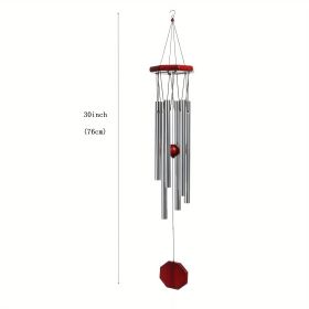 1pc Memorial Wind Chimes, Wind Chime For Outdoor With 6 Metal Tubes, Big Deep Sounds For Relaxing, Suitable For Outdoor Garden, Yard, Patio, Home Deco