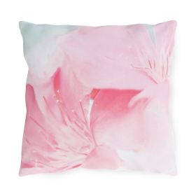 Decorative Outdoor Pillows With Zipper - Set Of 2, Pink Flower Bloom, Peaceful Spring Nature