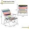 56*60*63cm 100kg Oxford Cloth White Iron Frame Beach Chair Color small size