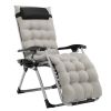 Infinity Zero Gravity Chair with Pad, Patio Chairs with Pillow and Utility Tray Adjustable Folding Recliner for Deck,Patio,Beach,Yard,Grey