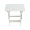 HIPS Foldable Small Table and Chair Set with 2 Chairs and Rectangular Table White