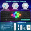 8Pcs Hexagon Light Panels RGBW Colorful Splicing Wall Lamps App Remote Line Control Timing Decorative Gaming Light Music Sync Lamps