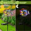 2 in 1 Outdoor Solar Light Butterfly Landscape Light Yard Stake Decor Lamp Stake Light