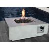 Living Source International Fiber Reinforced Concrete Propane/Natural Gas Fire Pit table (Charcoal)