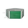 Outsunny 40'' x 16'' Hexagon Metal Raised Garden Bed, Elevated Large Corrugated Galvanized Steel Planter Box w/ Install Gloves for Backyard, Patio to