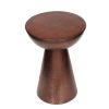 Vintage Style Metal Stool In Dimple Pattern, Bronze