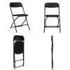 4pcs Injection Molding Classic Garden Plastic Folding Chair Black