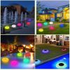 Solar Powered Floating Pool Lamps Light Sensor Swimming Pool Decorative Light w/ 7 Colors Change Waterproof Inflating Night Lights For Ponds Pools Fou