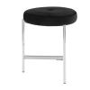 Chloe Contemporary Vanity Stool in Chrome and Black Velvet by LumiSource