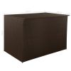 Patio Storage Box Brown 59"x39.4"x39.4" Poly Rattan