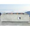 Living Source International Fiber Reinforced Concrete Outdoor Fire Pit Table (Natural Concrete)