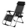 Infinity Zero Gravity Chair with Pad, Patio Chairs with Pillow and Utility Tray Adjustable Folding Recliner for Deck,Patio,Beach,Yard,Grey