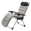 Infinity Zero Gravity Chair with Pad, Patio Chairs with Pillow and Utility Tray Adjustable Folding Recliner for Deck,Patio,Beach,Yard,Grey