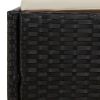 Garden Bed Black 43.3"x78.7" Poly Rattan