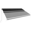 Manual Retractable Awning 196.9"x118.1" Anthracite