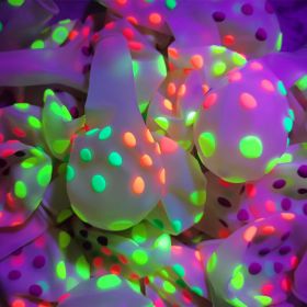 Fluorescent Balloon Transparent Fluorescent Polka Dot Balloon Candy Color (Option: 10 Wave Points)