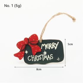 Wooden Christmas Tree Pendant Table Decoration Mini Retro Decorations (Option: 1)