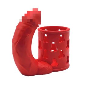 Creative Design Resin Craft Big Bird Set Beer Mug Sleeve (Color: Red)