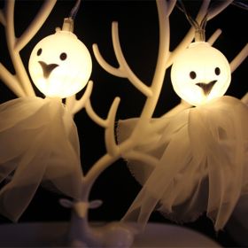 LED Decorative Atmosphere Halloween Ghost Light (Option: Warm White-3 M 20 Lights)