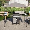 8x 5 FT Grill Gazebo Grill Canopy Double Tiered BBQ Gazebo Outdoor BBQ Canopy