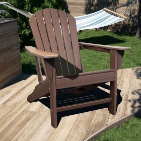 UM HDPE Adirondack Chair (Color: Dark Brown)