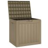 Patio Storage Box Light Brown 21.9"x16.9"x20.9" Polypropylene