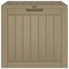 Patio Storage Box Light Brown 21.9"x16.9"x20.9" Polypropylene