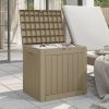 Patio Storage Box Light Brown 21.9"x16.9"x20.9" Polypropylene