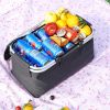 Large Picnic Basket, Insulated Foldable Cooler Bag for Camping Picnic Travel Lunch Bag