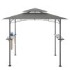 8x 5 FT Grill Gazebo Grill Canopy Double Tiered BBQ Gazebo Outdoor BBQ Canopy