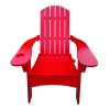 Outdoor or indoor Wood Adirondack chair with an hole to hold umbrella on the arm