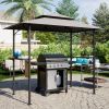 8x 5 FT Grill Gazebo Grill Canopy Double Tiered BBQ Gazebo Outdoor BBQ Canopy