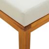 Patio Stools with Cushions 2 pcs 15.7"x15.7"x16.5" Solid Wood Acacia