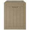 Patio Storage Box Light Brown 21.9"x16.9"x20.9" Polypropylene