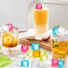 60/90pcs Square/Fruit Shaped Reusable Ice Cubes Plastic Multicolour Ice Cube Picnic Keep Drink Cool Physical Cool Party Bar Tool