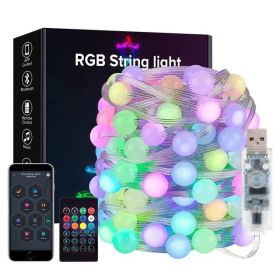 Ball Rubber-covered Wire Holiday Decoration Point Control Atmosphere Colored Lights (Option: Ball Style-5M 33LED)